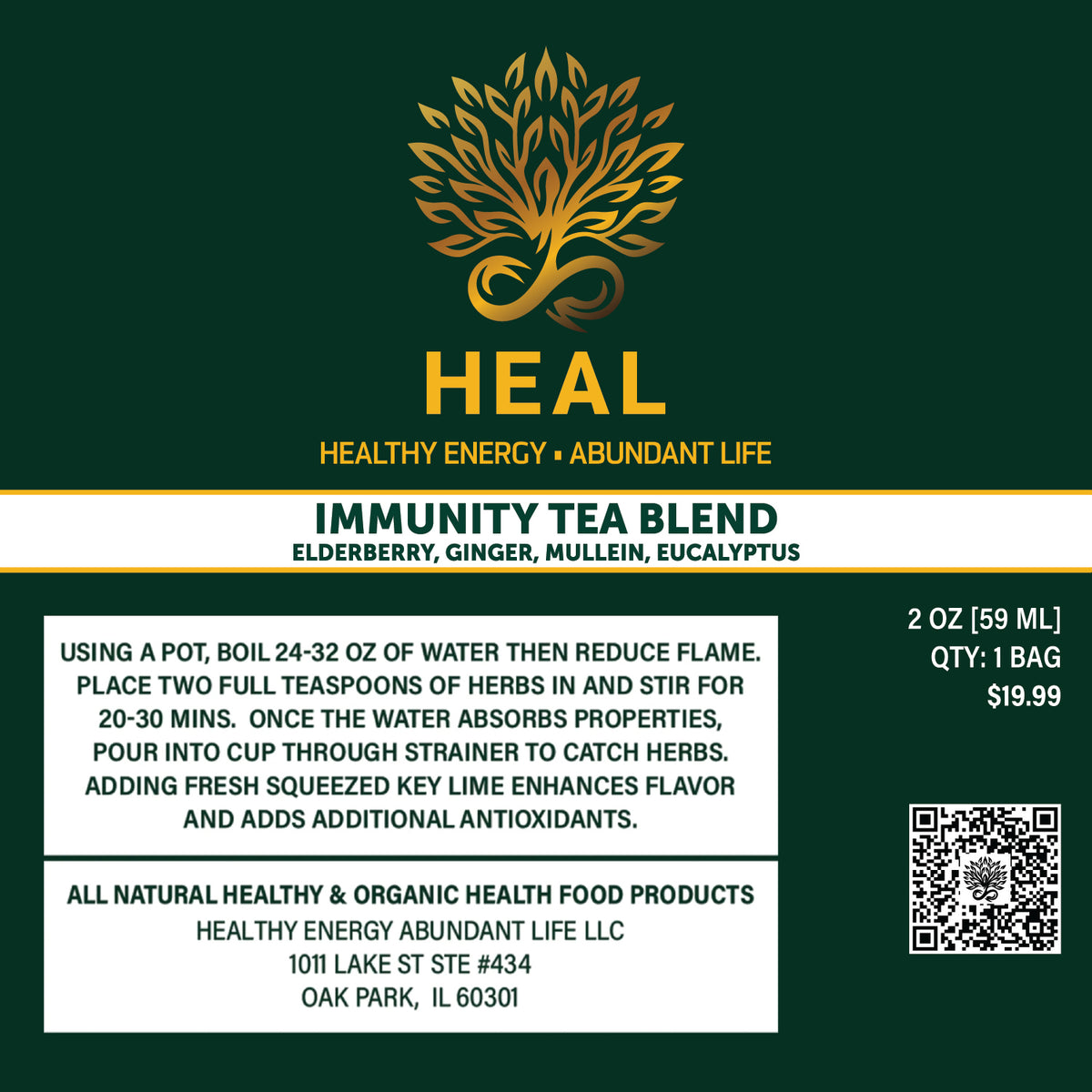 Immunity Tea Blend 2oz